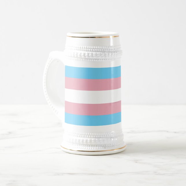 Caneca De Cerveja Plataforma de diversidade do orgulho transgênero d (Frente Esquerda)
