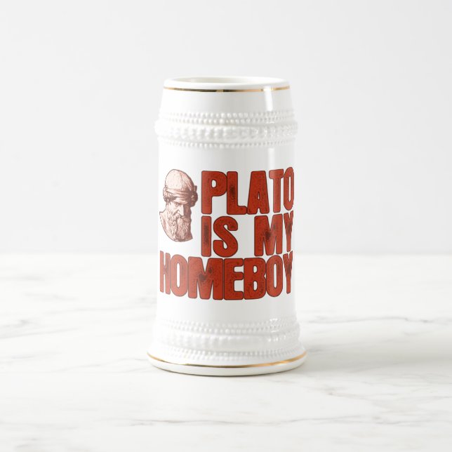 Caneca De Cerveja Plato é meu ficar em casa (Centro)