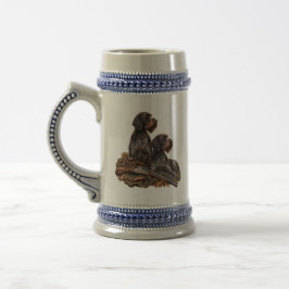 Caneca De Cerveja Pointer Alemão de Pelo Cabeludo