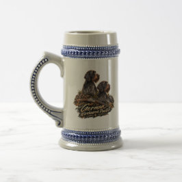 Caneca De Cerveja Pointer Alemão de Pelo Cabeludo