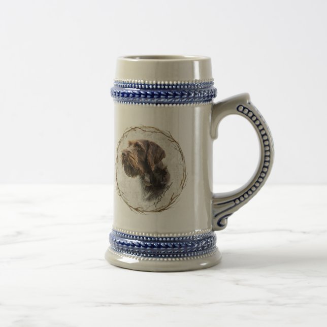 Caneca De Cerveja Pointer de Cabelo Raspado Alemão   (Direita)