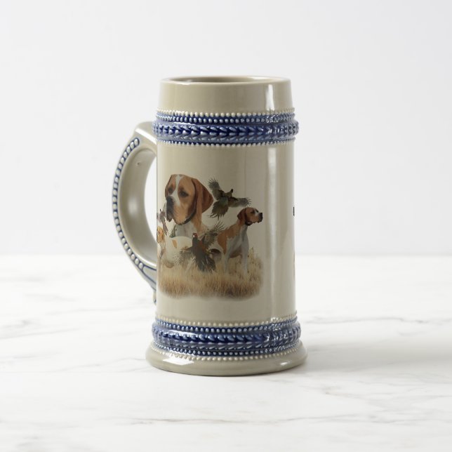 Caneca De Cerveja Pointer Inglês  (Frente Esquerda)