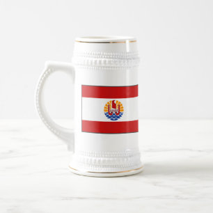 Caneca De Cerveja Polinésia Francesa ~ Mapa Mug