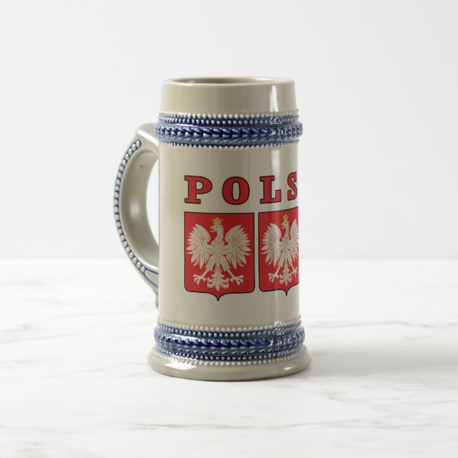 Caneca De Cerveja Polska Eagle Shields (Frente Esquerda)