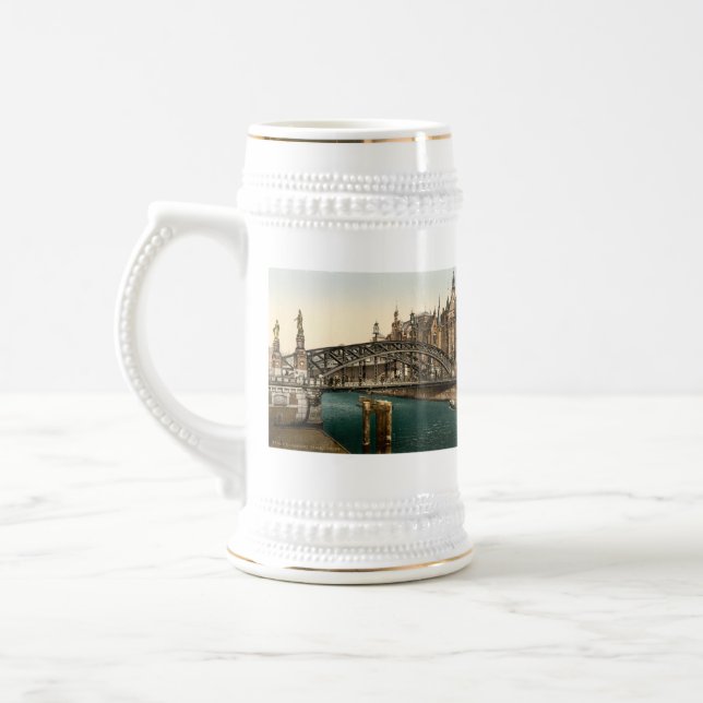 Caneca De Cerveja Ponte de Brooksbrucke, Hamburgo, Alemanha (Esquerda)