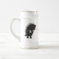 Porcupine engraçado bonito tocando cartum banjo
