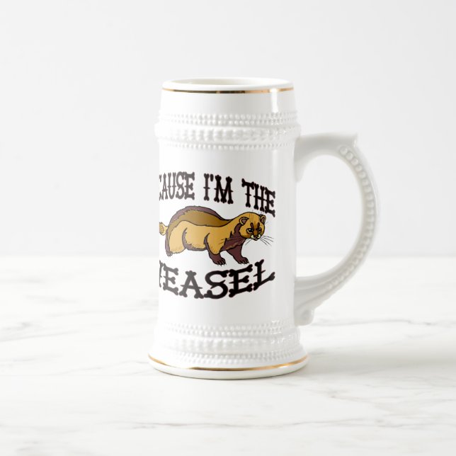 Caneca De Cerveja Porque eu sou a doninhas (Direita)
