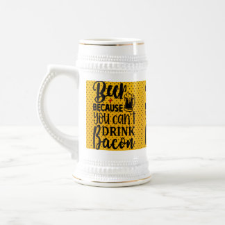 Caneca De Cerveja Porque não posso beber bacon