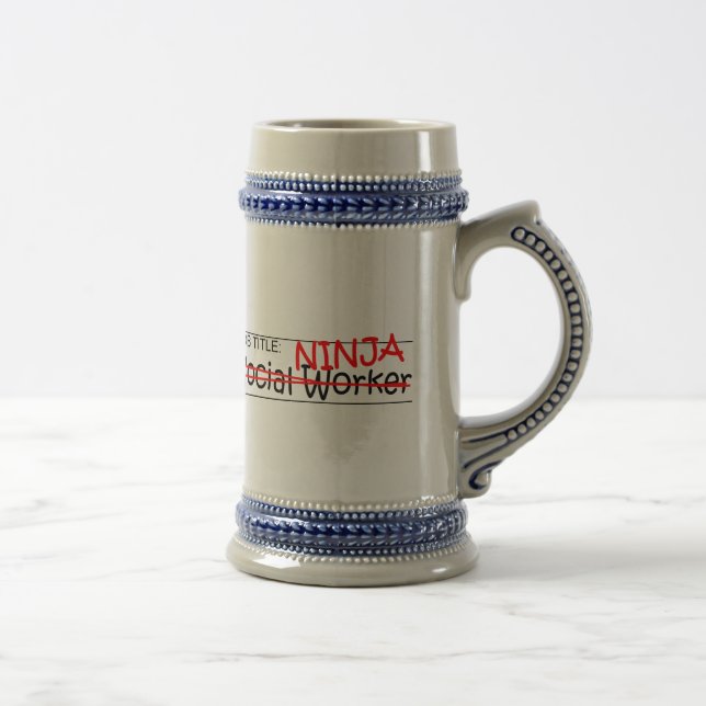 Caneca De Cerveja Posição Ninja - assistente social (Direita)