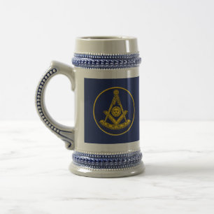 Caneca De Cerveja Praça Mestra Freemason e Masonic Compass