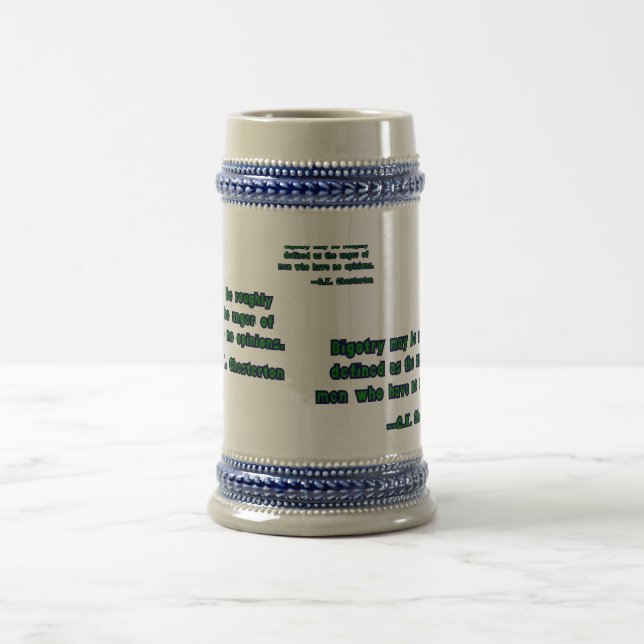 Caneca De Cerveja Preconceito Como Definido Por G.K. Chesterton (Centro)