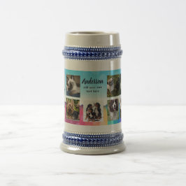 Caneca De Cerveja Presente da FOTO Pet Memorial COLLAGE - TEXTO ADD