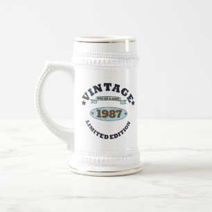 Caneca De Cerveja Presente de aniversário vintage personalizado