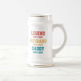 Caneca De Cerveja Presente de Pai de marido da legenda retrô persona