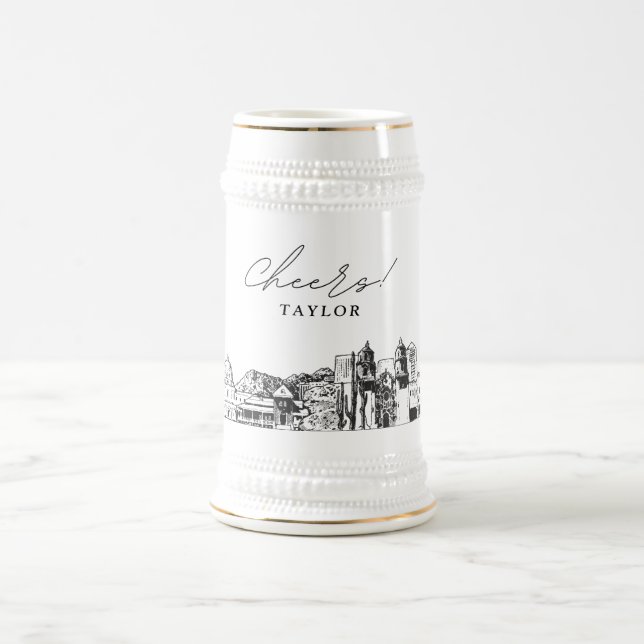 Caneca De Cerveja Presente Personalizado da Arizona Tucson (Centro)