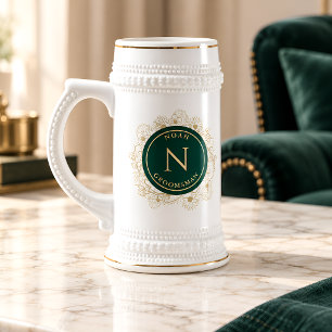 Caneca De Cerveja Presente Personalizado para Padrinho com Floral em