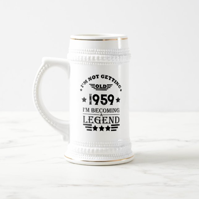 Caneca De Cerveja Presentes de 65 anos personalizados (Esquerda)