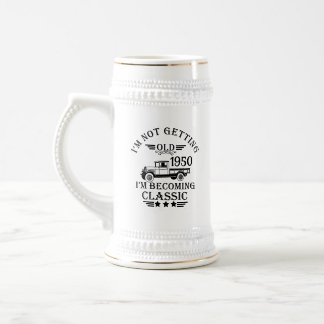 Caneca De Cerveja Presentes de 75 anos personalizados (Esquerda)