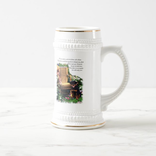 Caneca De Cerveja Presentes de Arte Rottweiler (Direita)