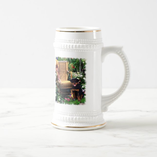 Caneca De Cerveja Presentes de Arte Rottweiler (Direita)