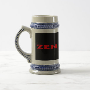 Caneca de cerveja preto vermelho Zen