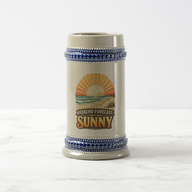 Caneca De Cerveja Previsão de Fim de Semana Ensolarado (Centro)