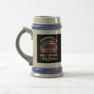 Caneca De Cerveja Promovido a Papai 2026 Bandeira Americana Engraçad