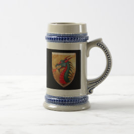Caneca De Cerveja Protetor do dragão no preto