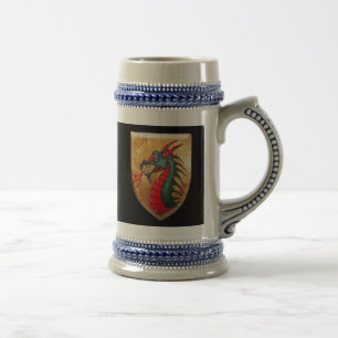 Caneca De Cerveja Protetor do dragão no preto