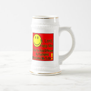 Caneca De Cerveja Psiquiatra T, cores claras