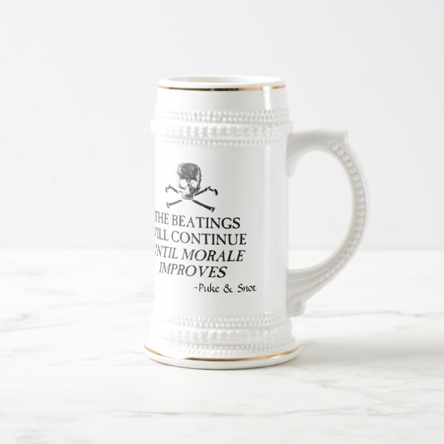 Caneca De Cerveja Puke & Snot "que as batidas continuarão"…. (Direita)