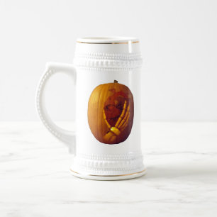 Caneca De Cerveja Pumpkin, Coração na Mão do Esqueleto