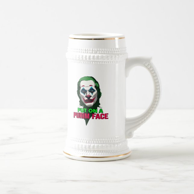 Caneca De Cerveja Put on a Happy Face (Direita)