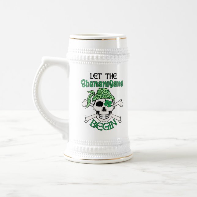 Caneca De Cerveja Que os Shenanigans comecem a Rua. (Esquerda)