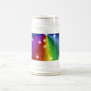 Caneca De Cerveja rainbow em elephant skin leatheroptik & raindrops