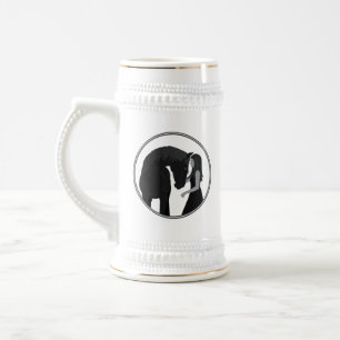 Caneca De Cerveja Rapariga e Cavalo Equestre