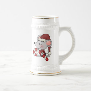 Caneca De Cerveja Rato do Natal com bastão de doces