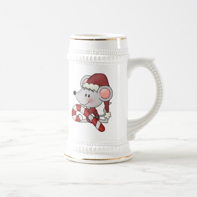 Caneca De Cerveja Rato do Natal com bastão de doces (Direita)
