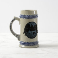 Caneca de cerveja Raven Art Mug Wild Bird Beer Mug