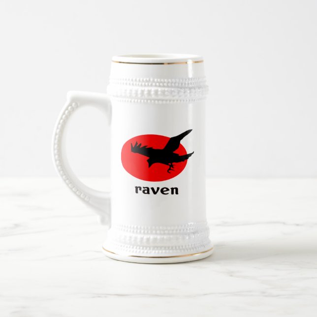 Caneca De Cerveja Raven em sol vermelho (Esquerda)