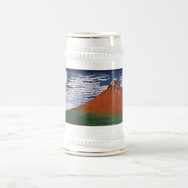 Caneca De Cerveja Red Fuji, Aka Fujiyama Volcano Katsushika Hokusai (Centro)