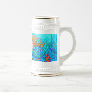 caneca de cerveja redheaded da sereia