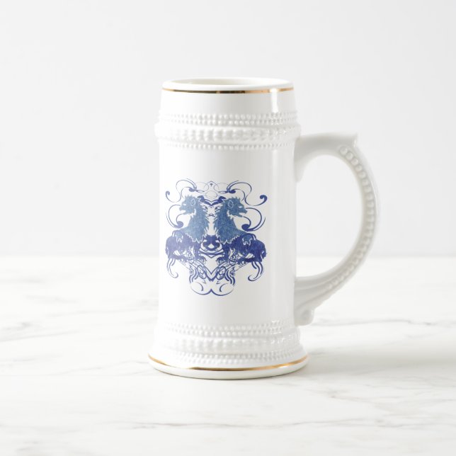 Caneca De Cerveja Renascença Medieval Leões Vintage (Direita)