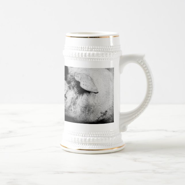 Caneca De Cerveja retrato de porco (Direita)