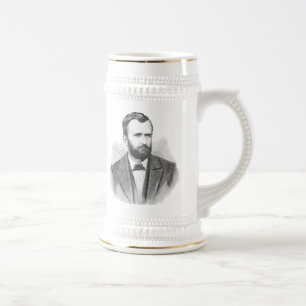 Caneca De Cerveja Retrato de Ulysses S. Grant Ilustrativo
