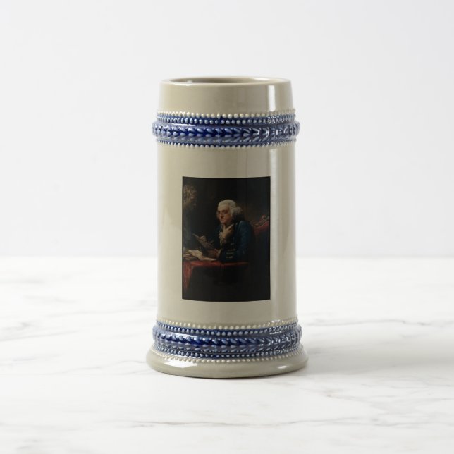 Caneca De Cerveja Retrato do polegar, Benjamin Franklin fundador do  (Centro)