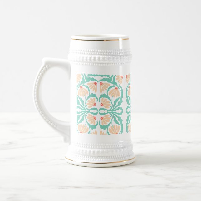 Caneca De Cerveja Retro Daisies Birth Flower April (Esquerda)