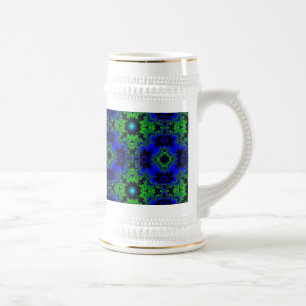 Caneca De Cerveja Retro margaridas estrelas Deco de espécie e. em