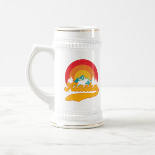 Caneca De Cerveja Retro Sunset Alaska Juneau Moose 0Montanhas Selvag
