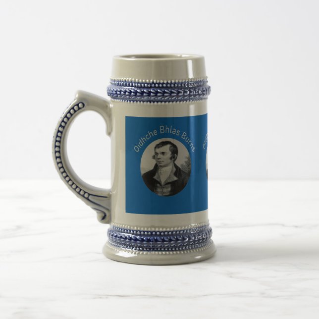 Caneca De Cerveja Robbie Burns - Oidhche Bhlas Burns Cinza Claro (Esquerda)
